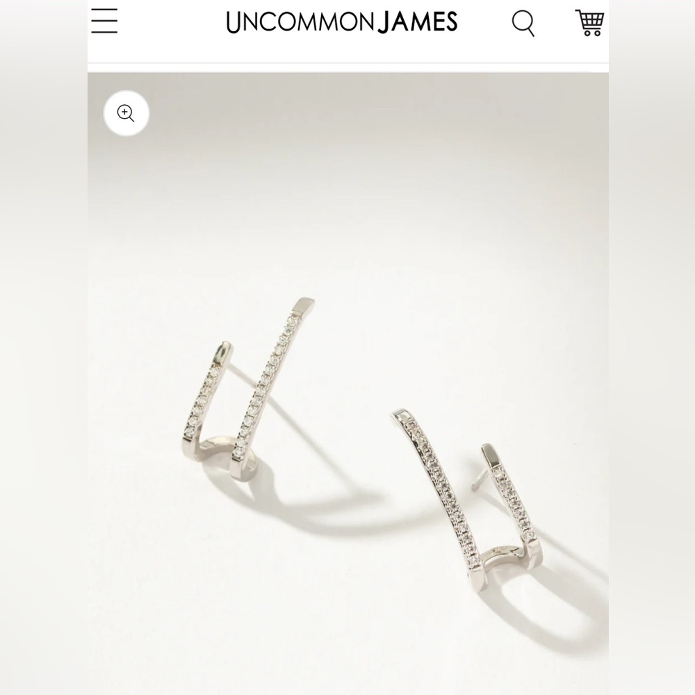 Uncommon James Double Vision Ear Climber Sterling Silver Earrings